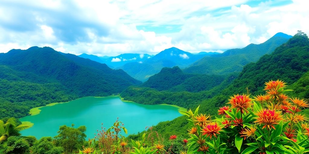 Pemandangan alam yang menakjubkan di Jawa Tengah.