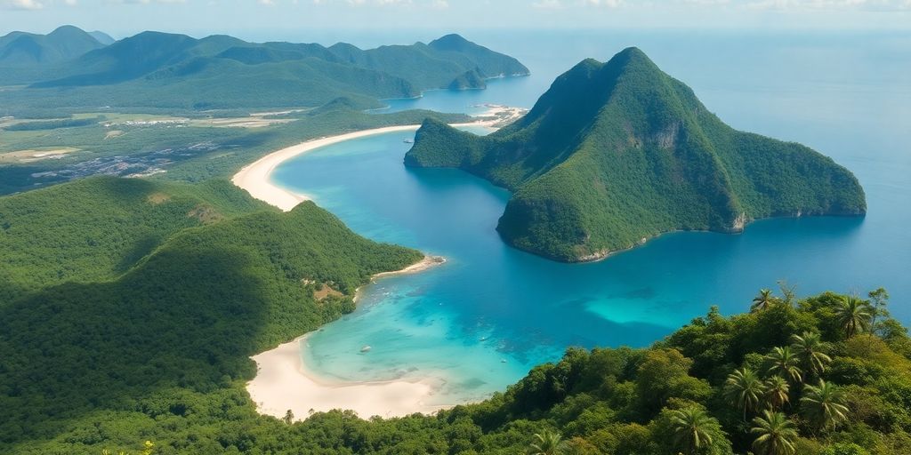 Pemandangan indah surga tersembunyi di Indonesia.