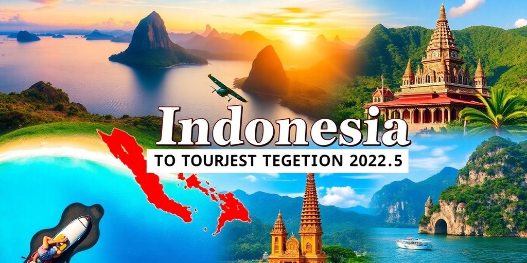 Kolase destinasi wisata terbaik Indonesia 2025.